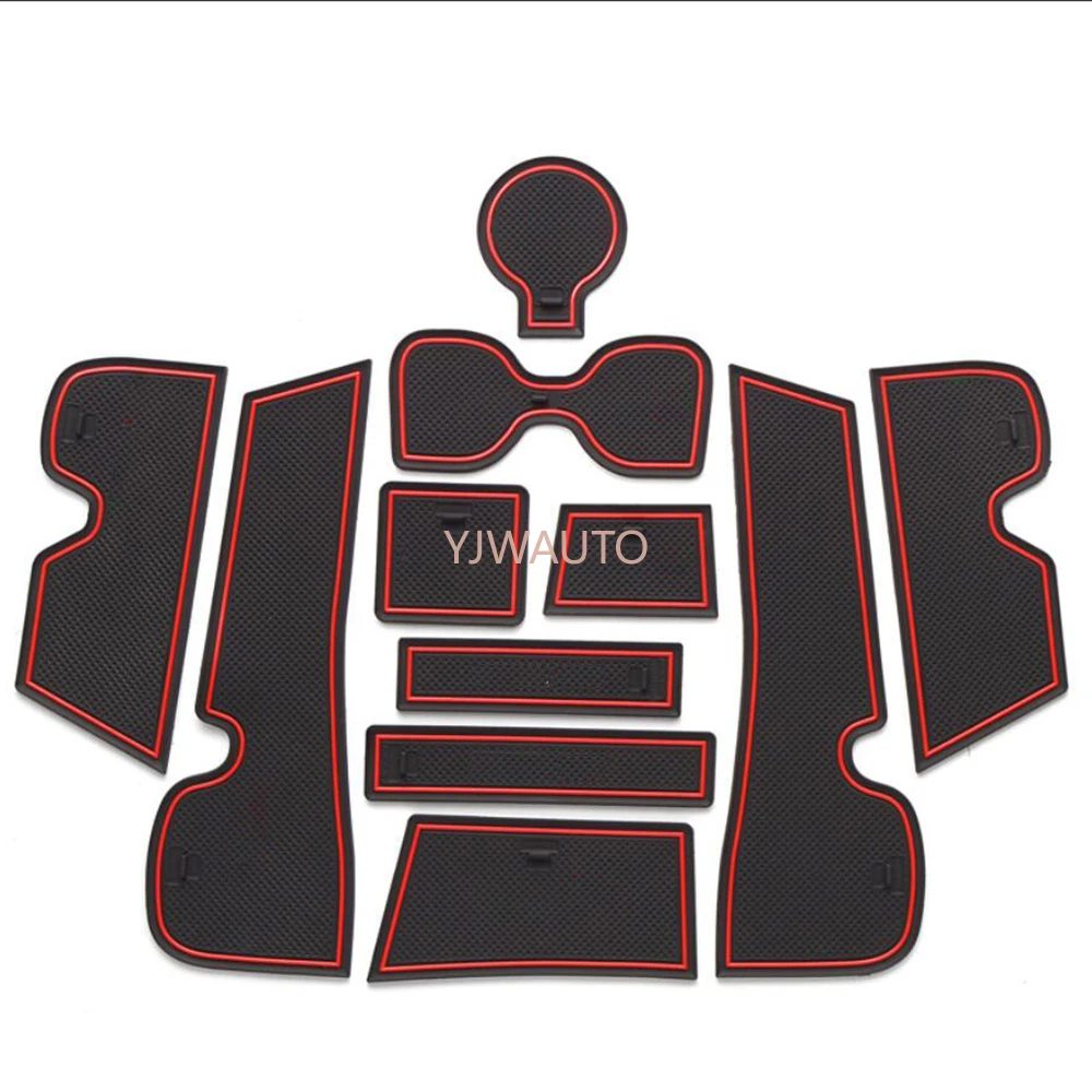 Door Slot Mat for VW JETTA VA3 Gate Groove Cushion Car Door Rubber Cup Holder Mats Anti-slip Carpets Position