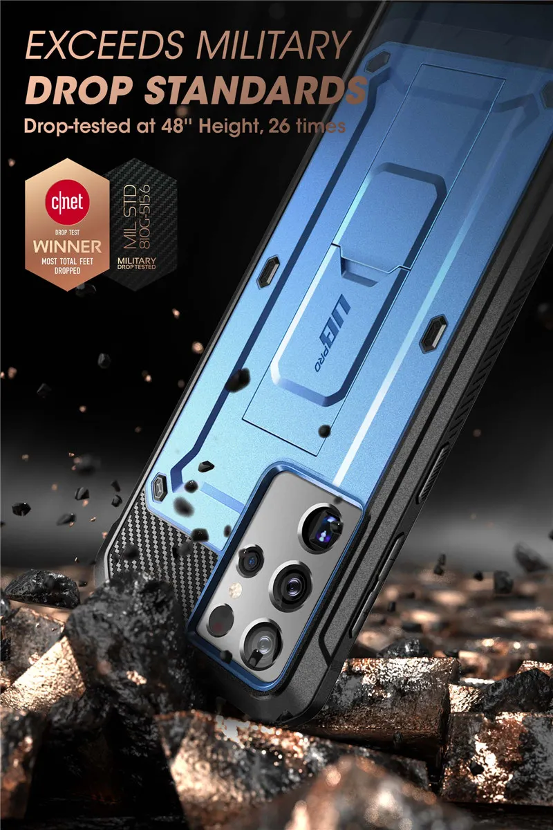SUPCASE For Samsung Galaxy S21 Ultra Case (2021 Release) 6.8" UB Pro Full-Body Holster Cover WITHOUT Built-in Screen Protector