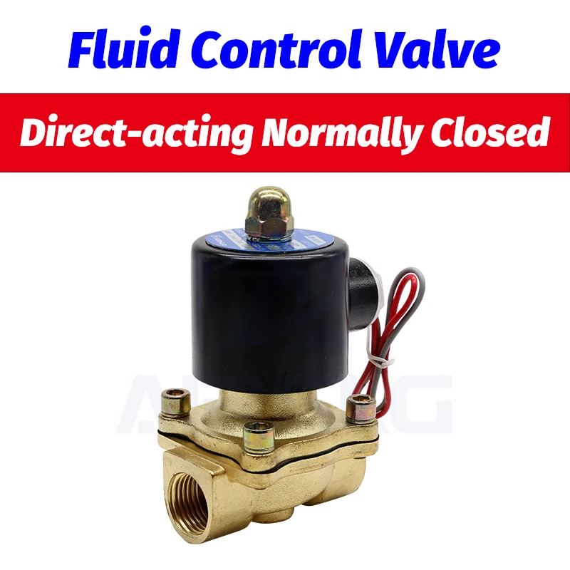 1-1/4″  1-1/2 2″ 2 inch Large Flow electric water Solenoid Valve 12V 24V 220V normally closed DN35 DN40 DN50 for Water Oil Air