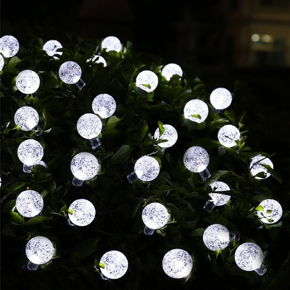 3M 6M 11M Crystal ball LED String Fairy Lights USB/Battery Powered Waterproof Holiday Garland Lights For Outdoor Christmas