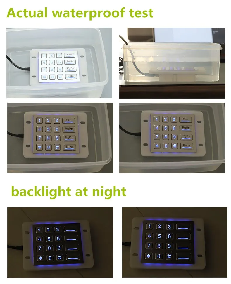 Imagem -06 - Ourdoor Ip68 à Prova Dip68 Água 16 Chaves Backlight Metal Teclado Painel Frontal de Aço Inoxidável com Caixa de Alumínio