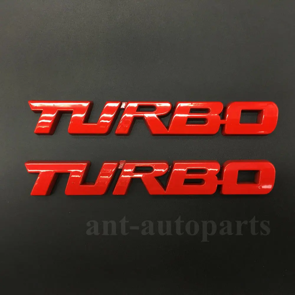 

2x красный металл хром эмблема Turbo наклейка на заднюю дверь багажника наклейка значок эмблемы
