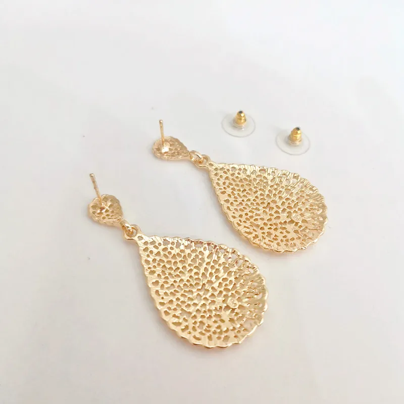 

Morocco New Women Hollow Flower Drop Earrings African Drop Pendant Earrings Arab Wedding Jewelry