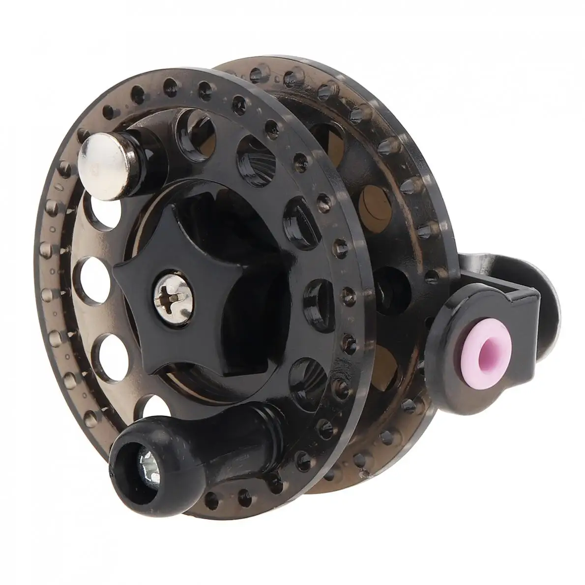Ultralight Black Plastic 1:1 1BB Fly Fishing Reel Diameter 60mm Former Ice Fishing Wheel Right Left Hand Interchangeable