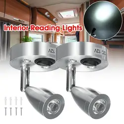 DC12V 3W 6000K cold white LED Spot Reading Light RV Camp Boat Wall Bedside Lamp Boat Home Trailer Interior lighting