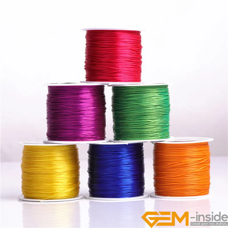 Beading Cord:Pretty Crystal String 60 Yards 0.6x1mm Elastic Stretch Beading Spool Cord Roll 1 PCS  Wholesale