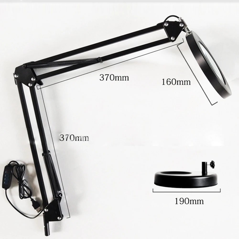 Imagem -04 - Lâmpada de Mesa com Cores Lupa de Vidro com Braçadeira e Lupa