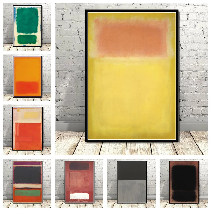 Abstract Mark Rothko Color Canvas Art Posters and Print Scandinavian Canvas Painting Wall Art Picture for Room Home Decoration