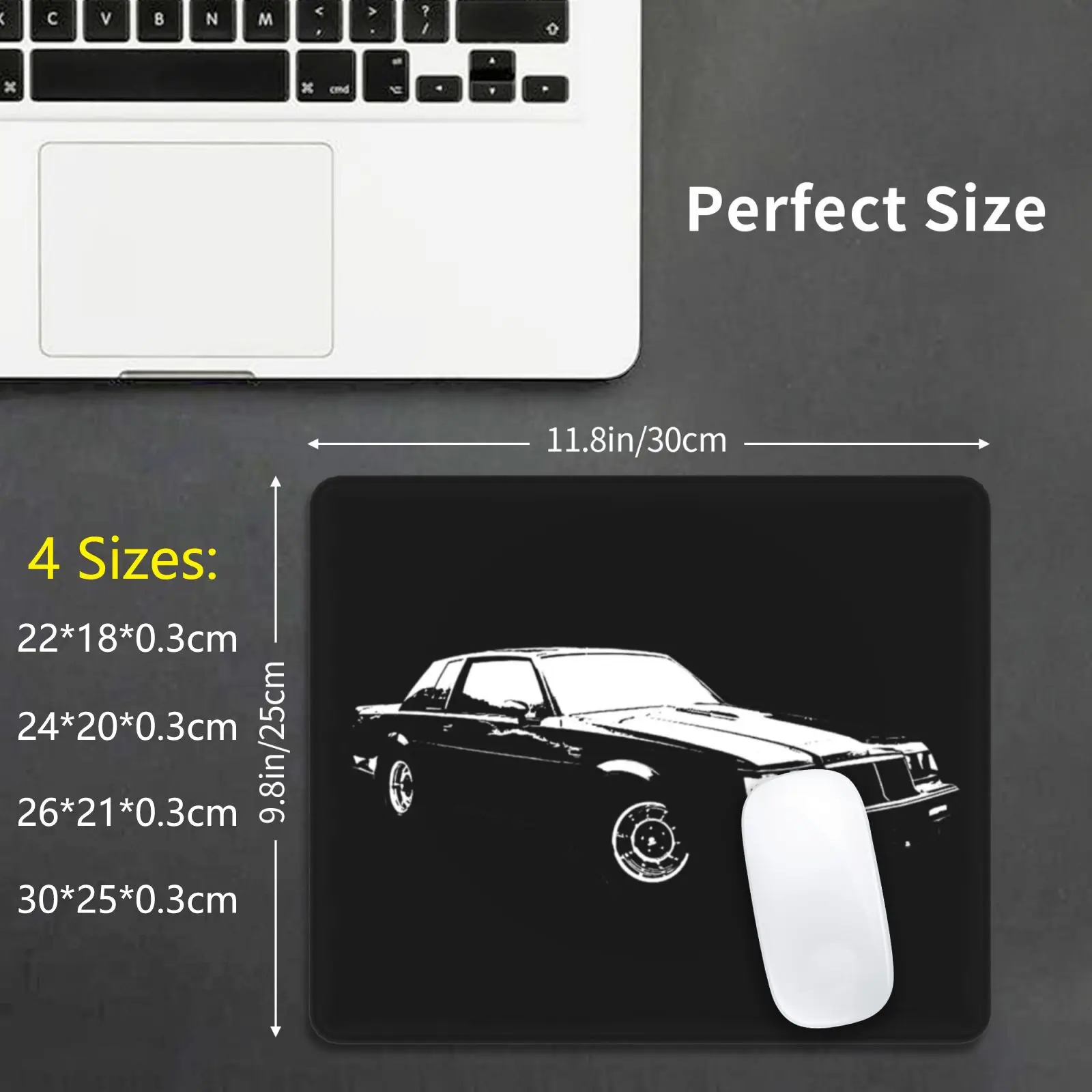 Grand National Mouse Pad DIY Print Cushion 1987 Buick Grand National Regal Gnx Sports Car Classic Car Muscle