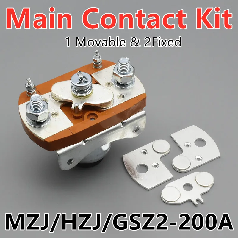 Contacts Kit For DC Contactor MZJ-200A HZJ/GSZ2-200A SZJ/ZJ200A Replacement Kit Accessories Spare Parts Moving and Fixed Contact