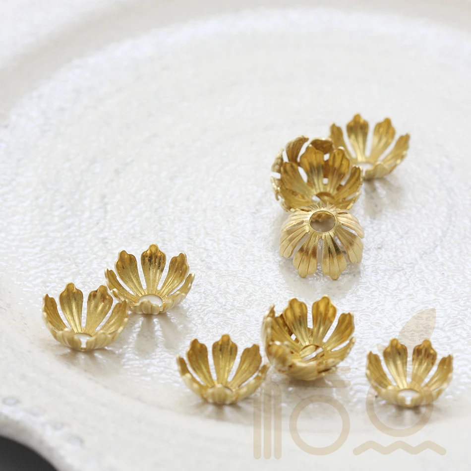 DIY Supply-Solid Brass Finding Flower Cap - 15x6.5mm (4090C)