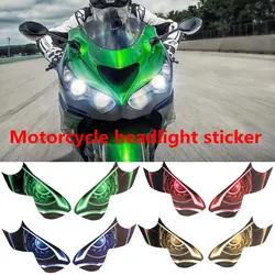 For Kawasaki ZX-14R ZX14R ZX 14R 2012-2016 Motorcycle 3D Front Fairing Headlight Guard Stickers Head light protection Stickers