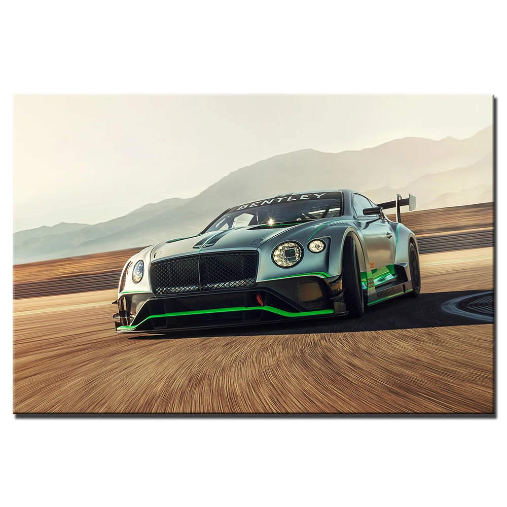 Bentley Continental Super Car Poster and Prints Canvas Painting Decoration Wall Art Pictures For Living Room Decor