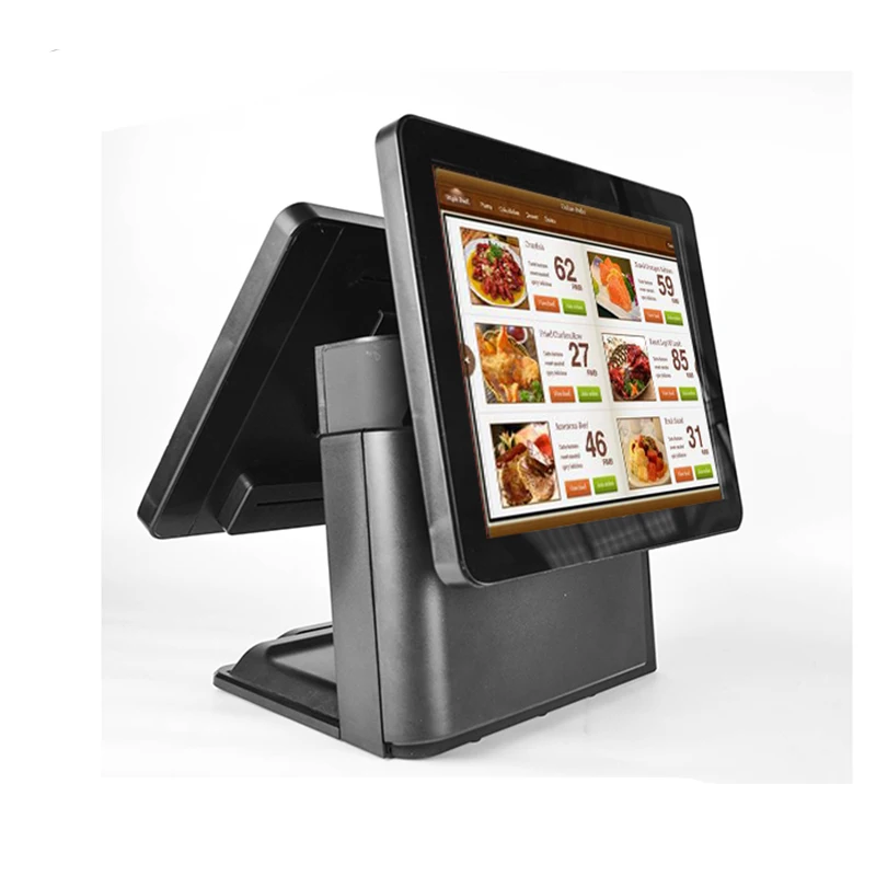 

epos system dual screen 15inch retail pos system for supermarket