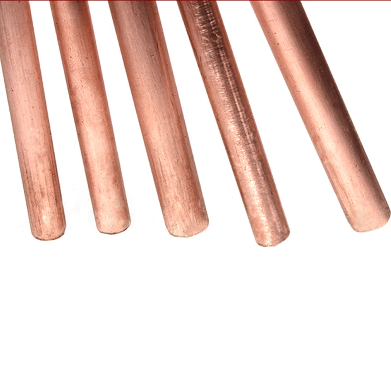 1/2/3PCS ทองแดงรอบบาร์/Rod Φ8เส้นผ่าศูนย์กลางต่างๆยาว100มม.-500มม.
