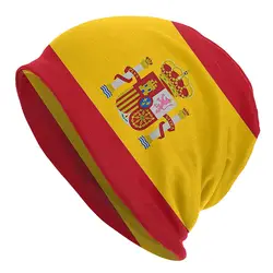 Flag Of Spain Bonnet Hats Knitting Hats Hip Hop Street Skullies Beanies Hat Unisex Spring Warm Dual-use Caps