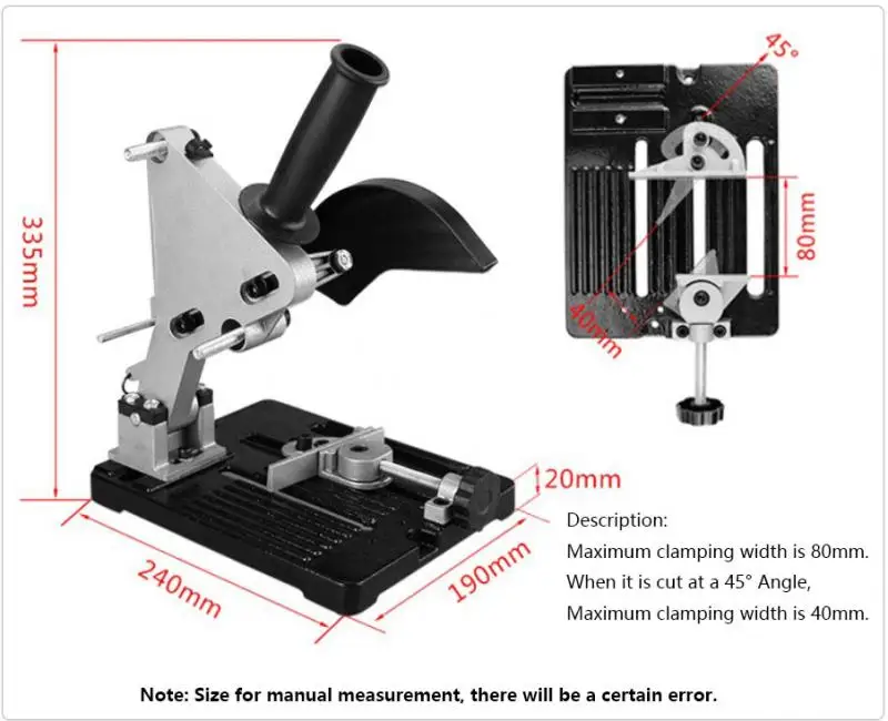 4 Inch Cutting Machine Bracket Fixed Angle Grinder Universal Bracket Angle