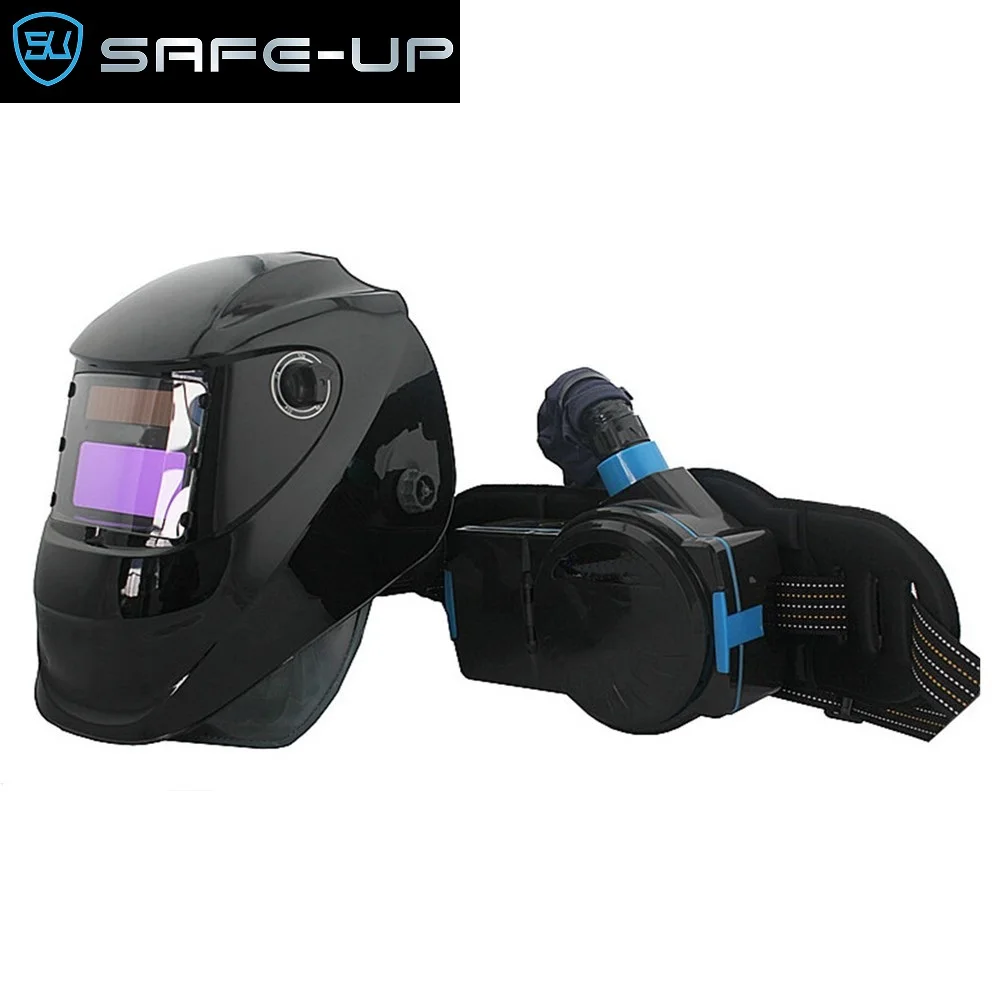 PAPR Auto Darkening Welding Helmet Respirator Air Purifier Fashion High Power Electric Welding Mask with Filtered Air