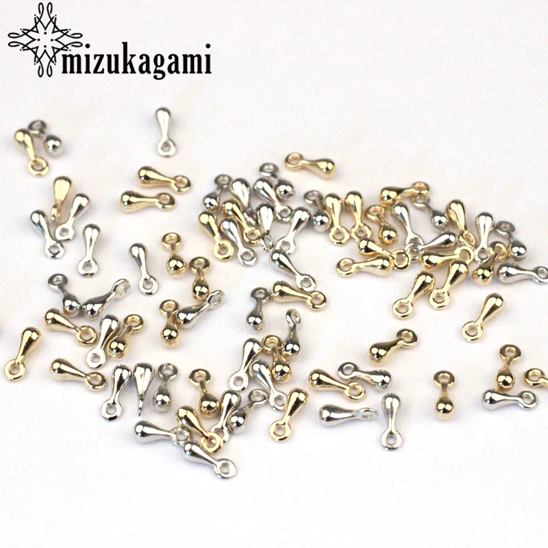 CCB Water Drop Tail Extender Chain Charms Beads 150pcs/lot 3*9MM For DIY Jewelry Bracelet Accessories