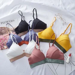 Women' Cotton Underwear Push Up Bra One Piece Sexy Bra  Seamless Women's Crop Tops Girl's Small Chest Brassiere Sexy Tube Tops