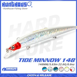 Hunthouse tide slim minnow floating 148mm 22.8g isca sea bass fishing lure wobblers hard bait leurre brochet ocean beach fish