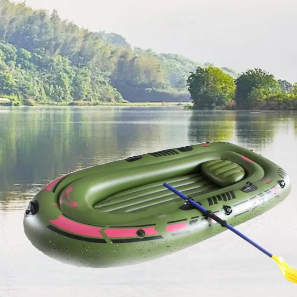 

1~2 Person Thickening PVC Iatable Boat Raft River Lake Dinghy Boats Kayak Canoe Pump Drifting Fishing Rowing Air Boat and Oar