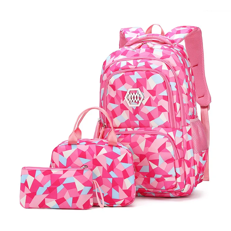 Children School bags set Girls Primary Backpack Kids school backpcak 3 pcs princess schoolbags kids mochilas escolar infantil