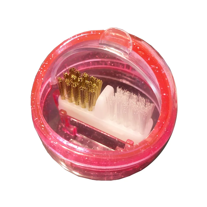 Brocas para arte em unhas, limpador de brocas, caixa de escova de unha para máquina elétrica de manicure, ferramenta portátil de limpeza, 1 peça