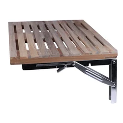 445*330 Inboard Folding Desk Teak Wall Mounted Folding Shower Bench/Seat