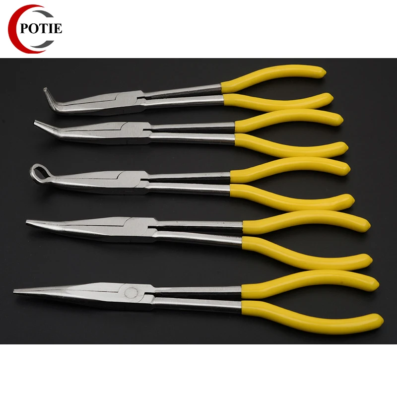 Portable A Set of 0-90 Degree Crucible Tong Melting Bowl Holder Tools Graphite Melting Pliers