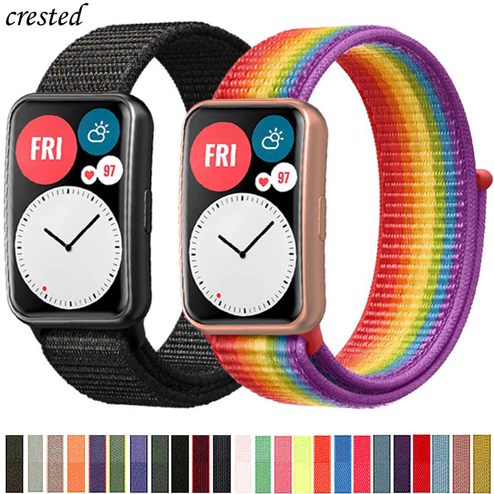 Nylon Band Voor Huawei Horloge Fit Strap Smartwatch Accessoires Loop Armband Riem Armband Huawei Horloge Fit 2020 Band