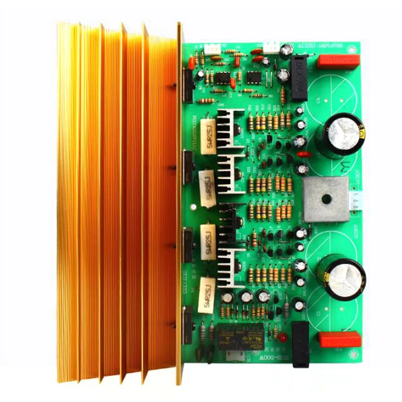 Dual AC24-30V 1943 + 5200 500W Subwoofer Speaker Mono Power Amplifier Board W/Delay Relay Protection