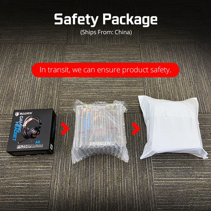 Sades A6 Gaming Headset Gamer Headphones 7.1 Surround Sound Stereo Earphones USB Microphone Breathing LED Light PC Gamer