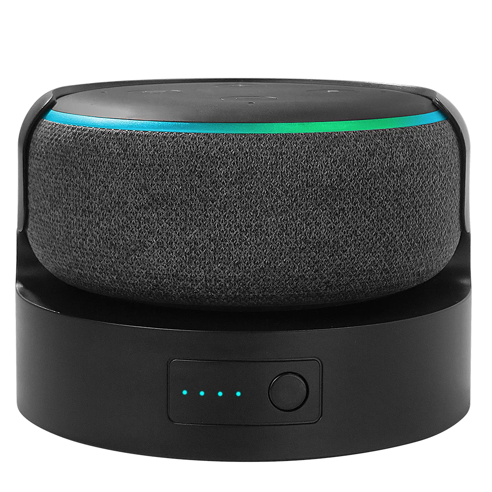 Echo dot alexa第3世代用バッテリーベース,スピーカーホルダー,充電式