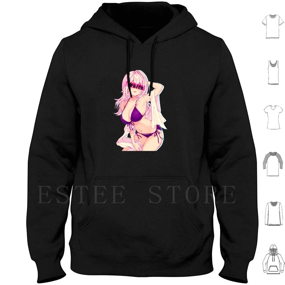 Waifu-Anime Girl Hoodie Long Sleeve Anime Manga Kawaii Sexy Anime Girl Anime Girls Weeaboo Senpai Ecchi Hentai Aesthetic