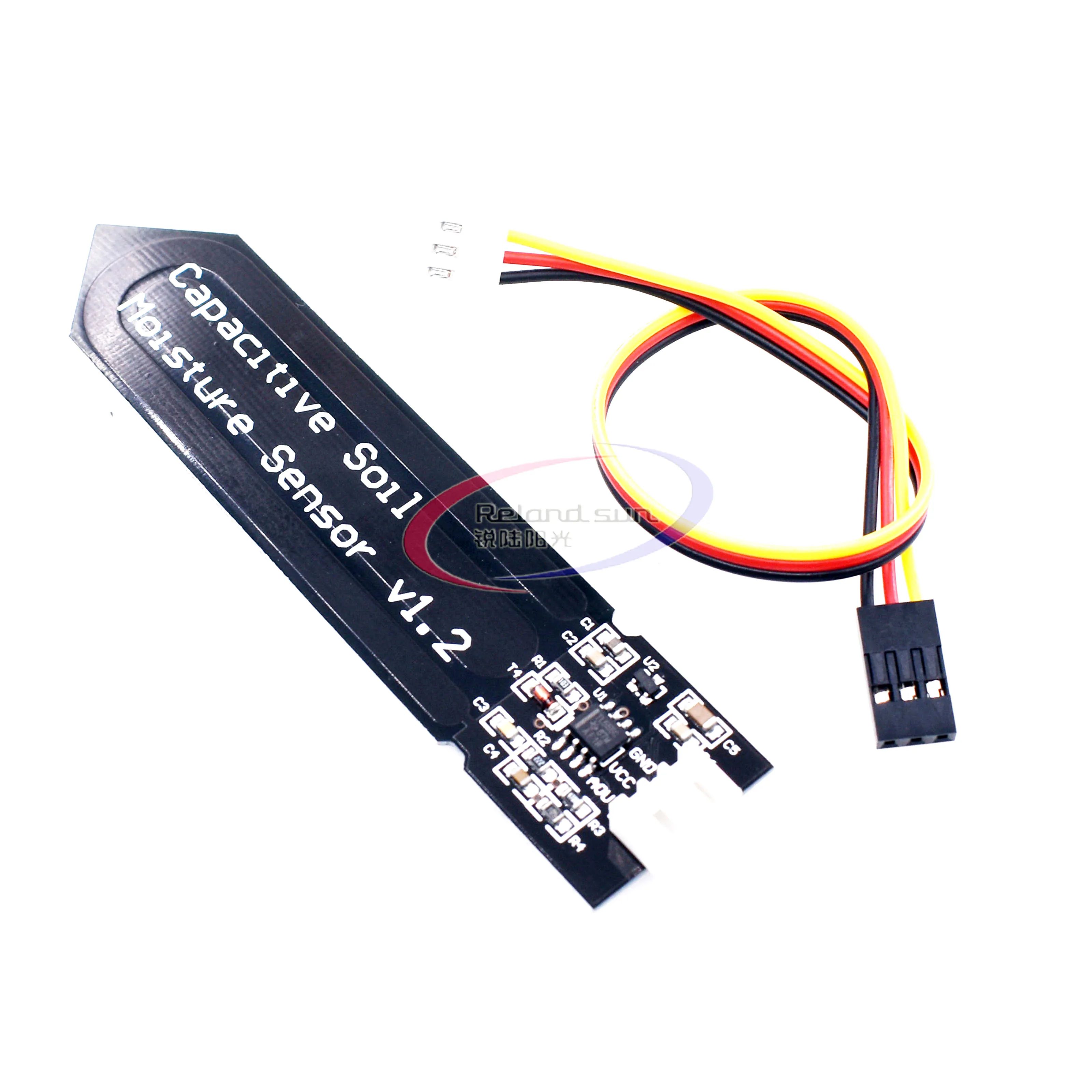 Capacitive Soil Moisture Sensor Not Easy to Corrode Wide Voltage Wire 3.3-5.5V Corrosion Resistant W/ Gravity for Arduino Module