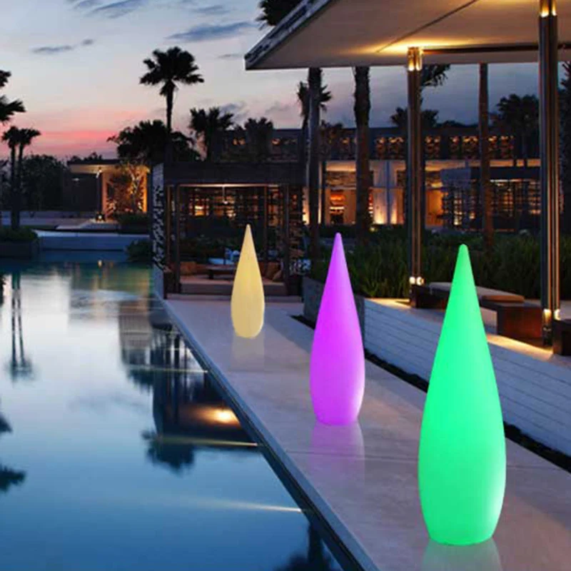 

LED luminous water drop lights decoration floor landscape lights exhibition lighting balcony courtyard colorful waterproof