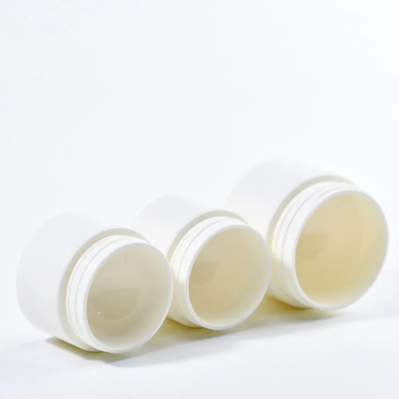 3/5/10/15/30/50/80g White Plastic Tins Cream Jars Hair Wax Containers Empty Jars Cosmetic Container Small Eye Shadow Cream Pot