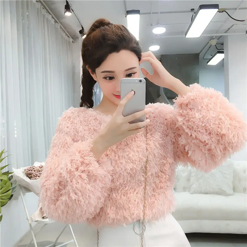 Blouse Women Autumn Tassel Sweater Loose Slim Fit Furry Top Blusas Ropa De Mujer