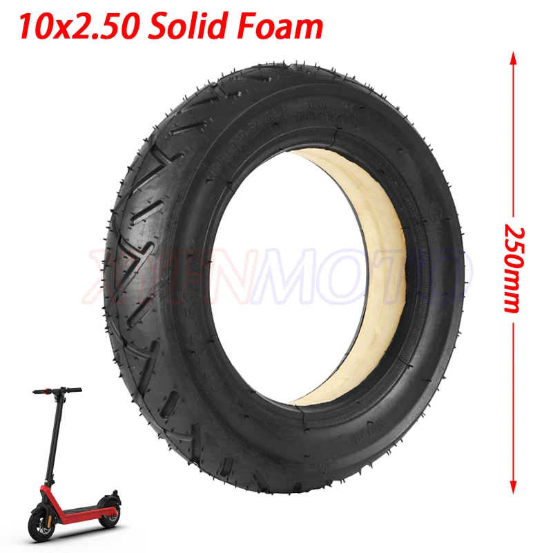 10x2.50 solid tire tubeless for Quick 3 ZERO 10X Inokim OX Folding Electric Scooter 10-inch Mini Motorrad Razor