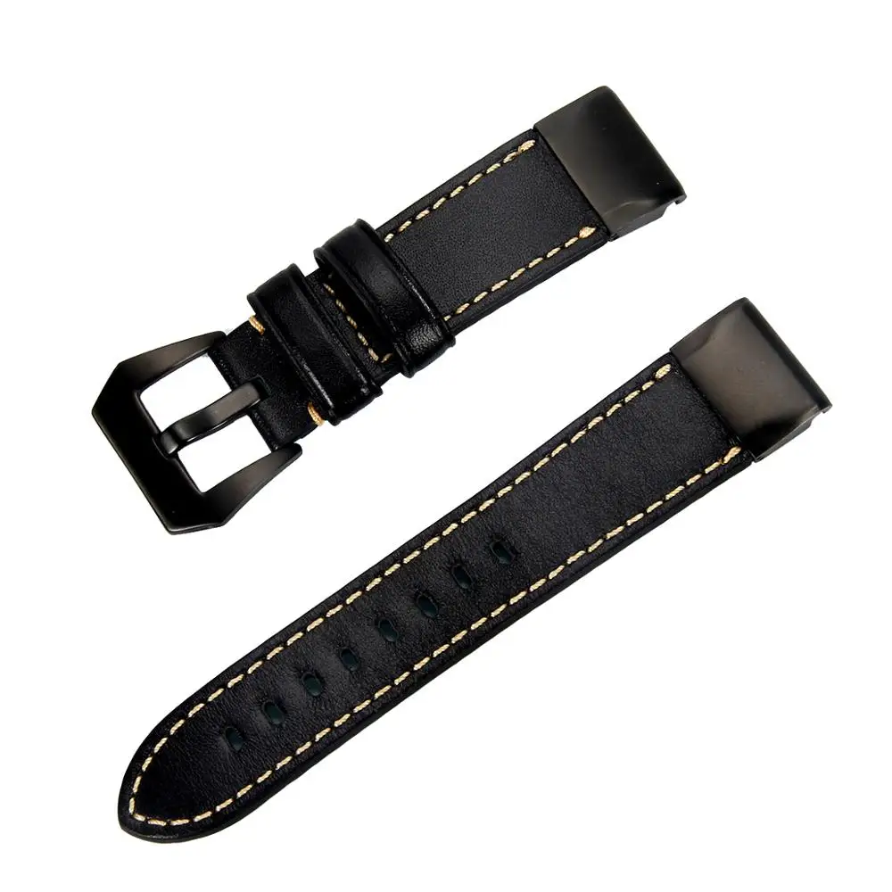 Wtitech Replacement Strap quick fit Cowhide Leather Watch Band for Fenix 5S/ 5S PLUS