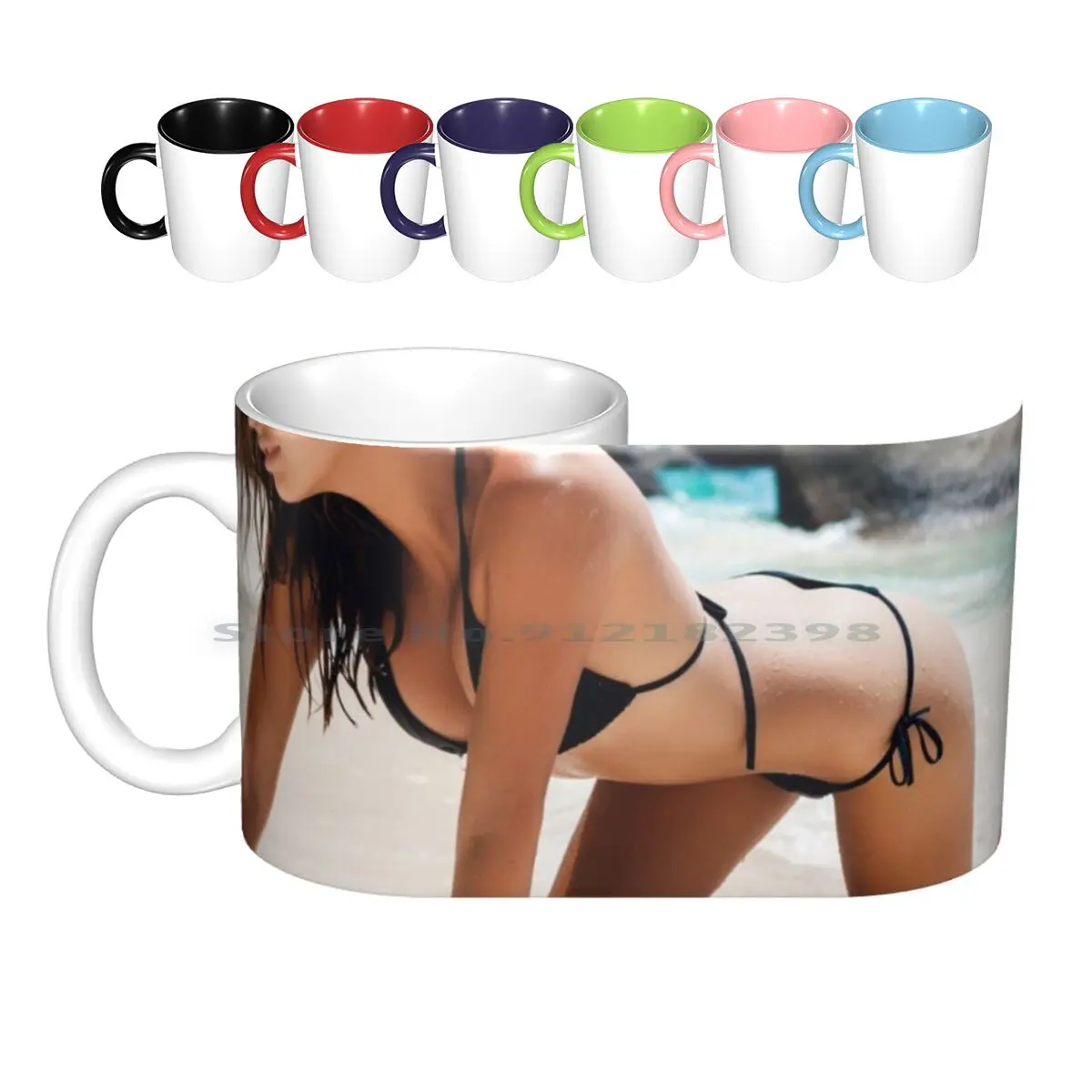 Sexy Young Woman In Black Bikini Ceramic Mugs Coffee Cups Milk Tea Mug Naughty Sex Sexy Erotic Funny Xxx Adult Ass Babe Boobs