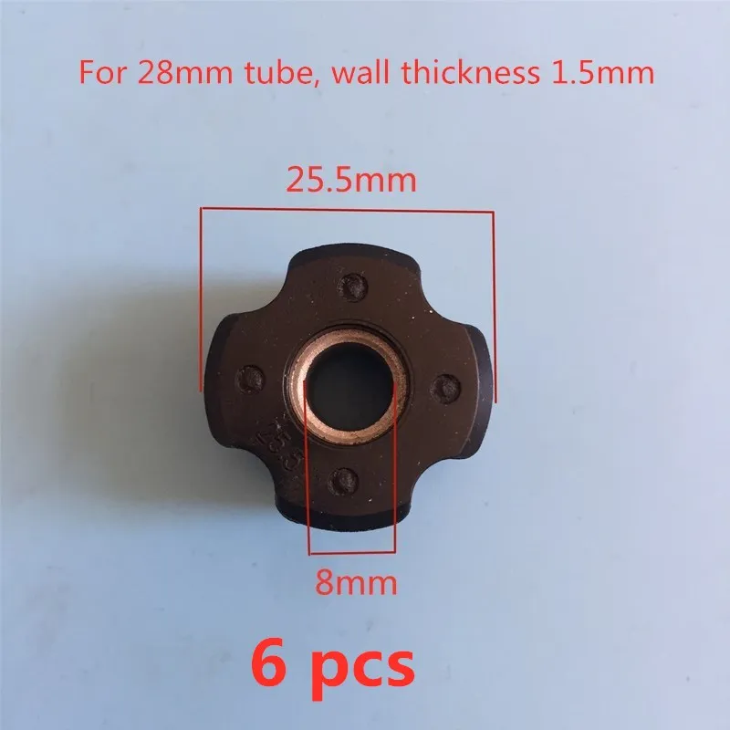 Buje de rodamiento de aceite del eje de la desbrozadora, diámetro exterior de 22,5mm/23,5mm/24,5mm/25,5mm, diámetro interior de 8mm, tubo de 26mm / 28mm