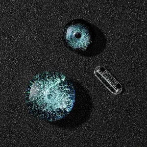 ディクロガラス大理石のセットコスミックギャラクシーをテーマにした 10ベストセールスPyrex Glassパイプ-4