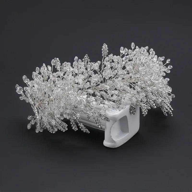 Accessori per capelli da sposa con strass da sposa con strass fatti a mano in cristallo bianco barocco da donna accessori fatti a mano