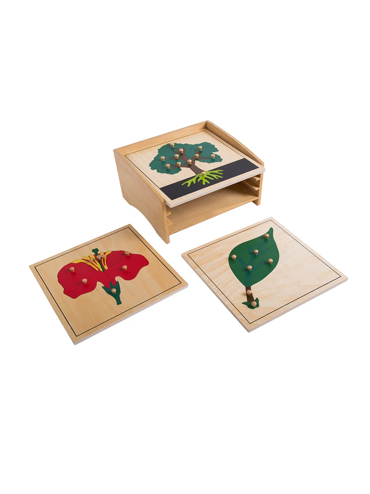 

Montessori Materials Wooden Leaf Tree Flower Botany Puzzle Wholesale Early Childhood Education Preschool Training Learning Toys