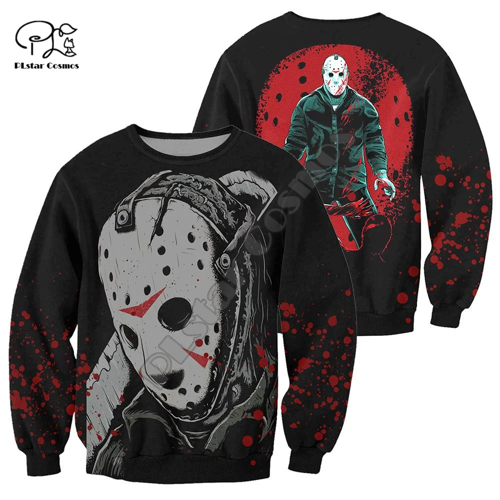 PLstar Cosmos Halloween Terror Horror Movie Cosplay Michael Myers Funny Long Sleeves Streetwear 3DPrint Men/Women Zip Hoodies 19