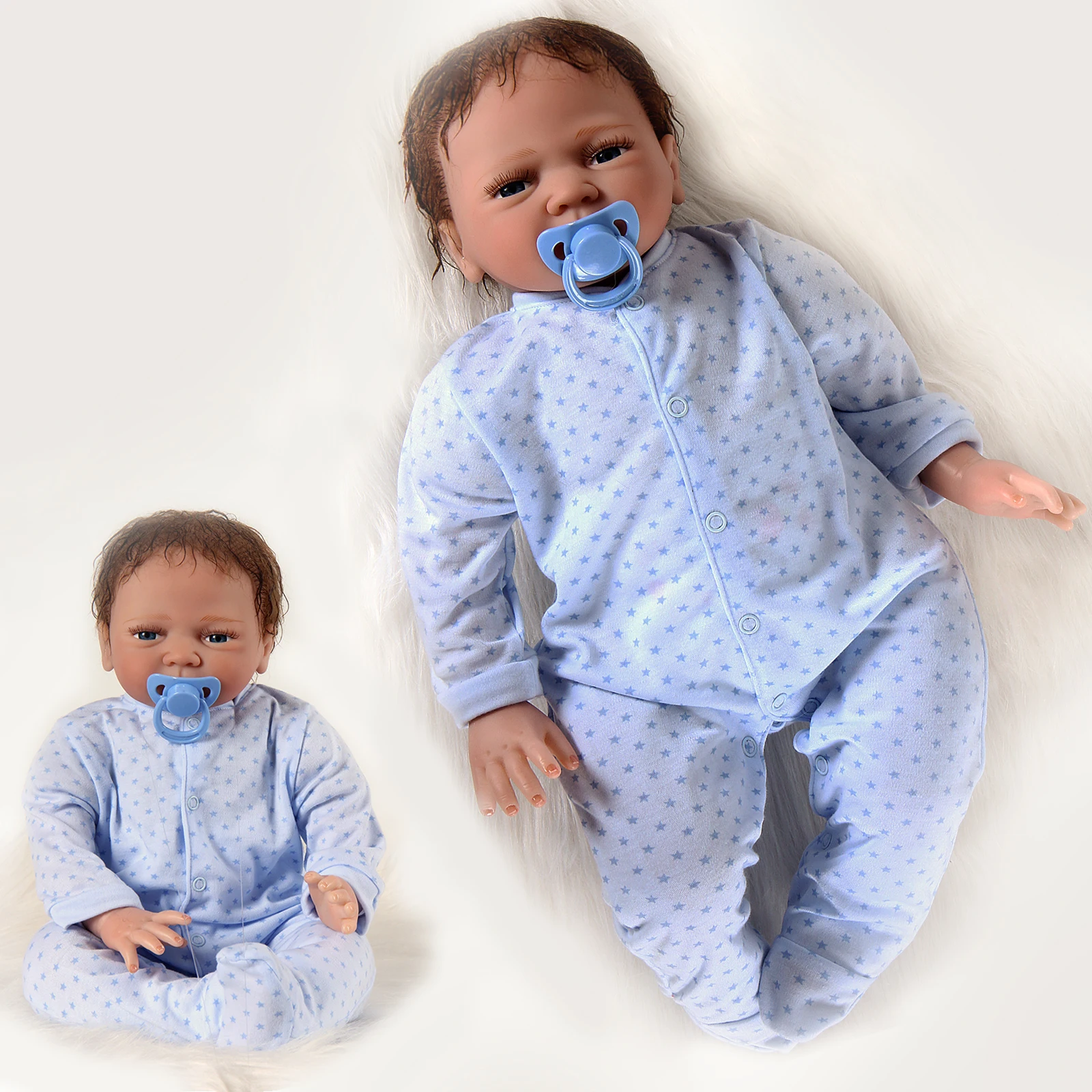 

Silicone Reborn Babies Doll Big Eyes Boy 18 Inch 45 Cm Children’s Bedtime Toys Realistic Simulation Real Baby Face Holiday Gift