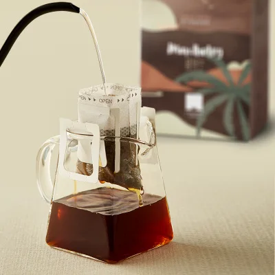 

200Pc / Pack Drip Coffee Filter Bag Portable Hanging Ear Style Coffee Filters Paper Home Office Travel Brew Coffee and Tea Tools