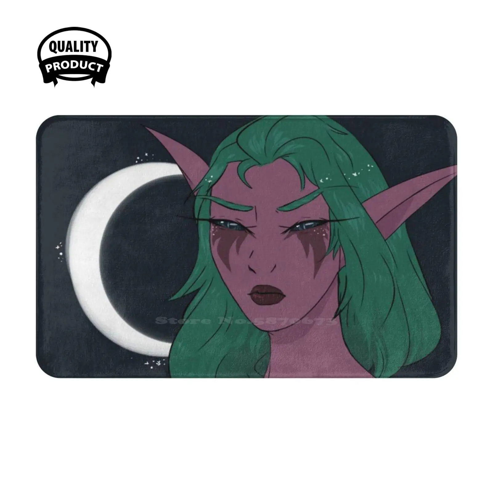 The Night Warrior Soft Cushion Home Carpet Door Mat Car Rug Night Elf World Of Wow Tyrande Whisperwind